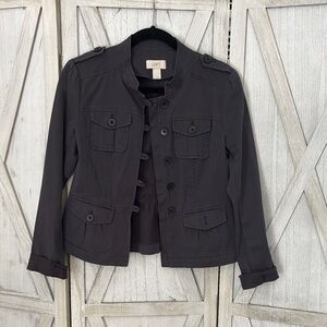 LOFT Women's Dark Gray Utility Jacket